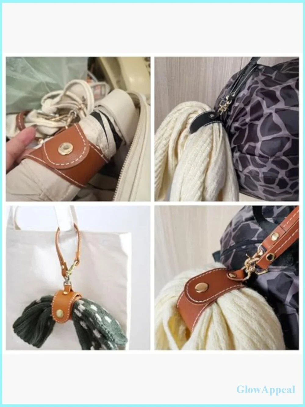 2 Pack Scarf Holder Clips for Travel Hats Gloves Towels Bag Accessories